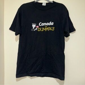 Men’s Canada for Dummies Graphic with Canada Facts Wrapped Print Silly Shirt S:M